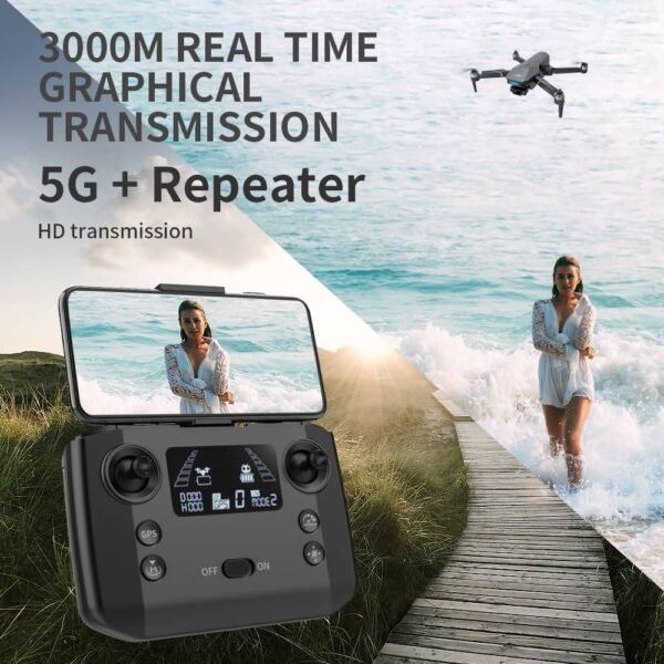 KF101 MAX Drone 4K Professional 3-Axis Gimbal Brushless Motor 5G WIFI GPS Drone - Image 4