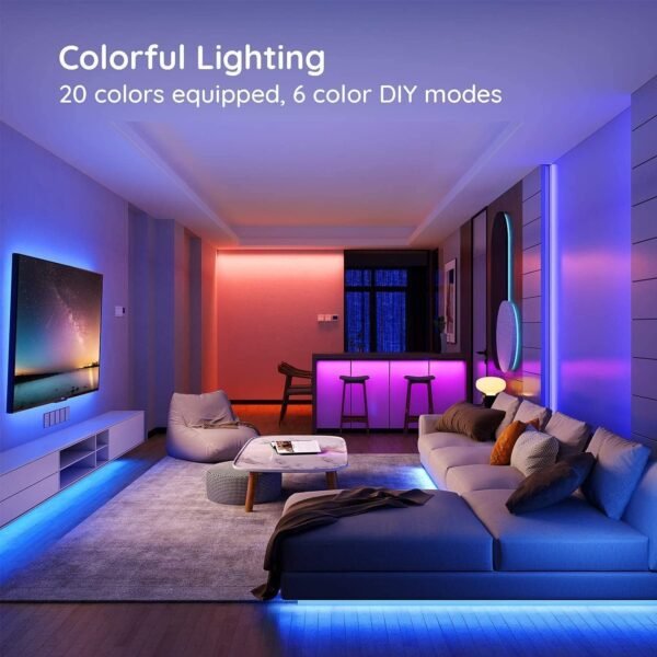 Govee LED Strip Lights, 32.8FT RGB LED Lights with Remote Control, 20 Colors and DIY Mode Color Changing LED Lights, Easy Installation Light Strip for Bedroom, Ceiling, Kitchen (2x16.4FT) - Image 2