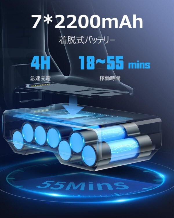 Large Screen LED Touch Panel Cordless Vacuum Cleaner, 400W/33 KPA, Brushless Motor, 18-55 Minutes Operating Time, Cyclone Cleaner, Wireless Vacuum Cleaner, 1.2L One-Touch Garbage Dump, Stick Vacuum - Image 6
