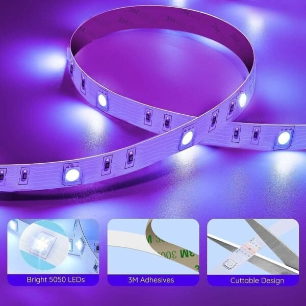Govee LED Strip Lights, 32.8FT RGB LED Lights with Remote Control, 20 Colors and DIY Mode Color Changing LED Lights, Easy Installation Light Strip for Bedroom, Ceiling, Kitchen (2x16.4FT) - Image 7