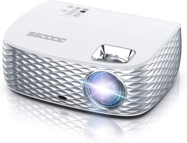 GooDee HD Video Projector Native 1920x1080P, Outdoor Movie Projector 9500L 300'' Touch Keys Home Theater Projector with 50000 Hrs Lamp Life, Support Fire TV Stick/PS4/HDMI/iOS /Android