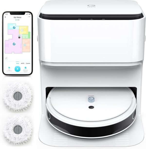 yeedi Mop Station 2-in-1 Robot Mop, Mop and Vacuum Robot, Self-Washing Station, Pressurized Mops, 2500 Pa, Visual Navigation, Carpet Detection