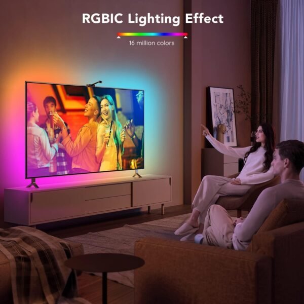 Govee Envisual TV LED Backlight with Camera, RGBIC Wi-Fi TV Backlights for 55-65 inch TVs, Works with Alexa & Google Assistant, App Control, Music Sync Lights, H6199 - Image 4
