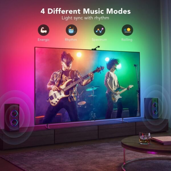 Govee Envisual TV LED Backlight with Camera, RGBIC Wi-Fi TV Backlights for 55-65 inch TVs, Works with Alexa & Google Assistant, App Control, Music Sync Lights, H6199 - Image 5