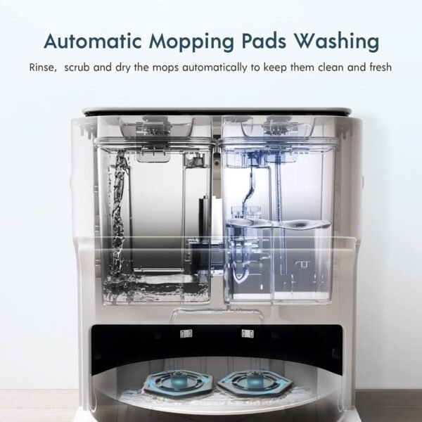 yeedi Mop Station 2-in-1 Robot Mop, Mop and Vacuum Robot, Self-Washing Station, Pressurized Mops, 2500 Pa, Visual Navigation, Carpet Detection - Image 2