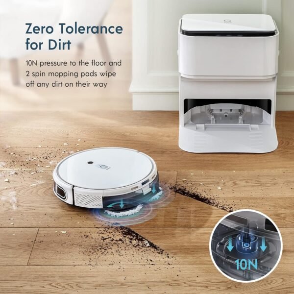 yeedi Mop Station 2-in-1 Robot Mop, Mop and Vacuum Robot, Self-Washing Station, Pressurized Mops, 2500 Pa, Visual Navigation, Carpet Detection - Image 4